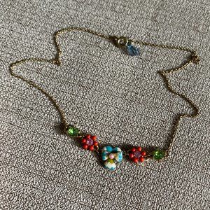 BNWOT Pretty Betsey Johnson Garden Flower Necklace